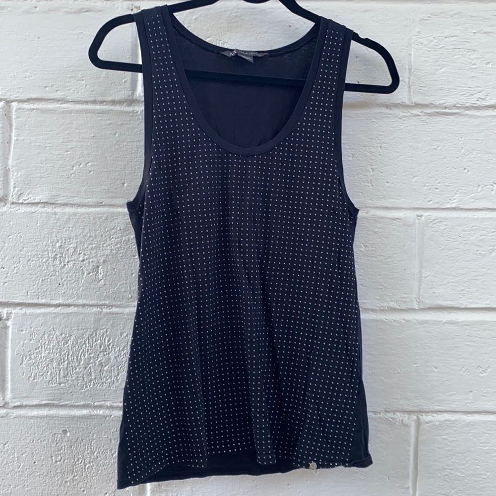 Armani Exchange Black and Silver Tank size M